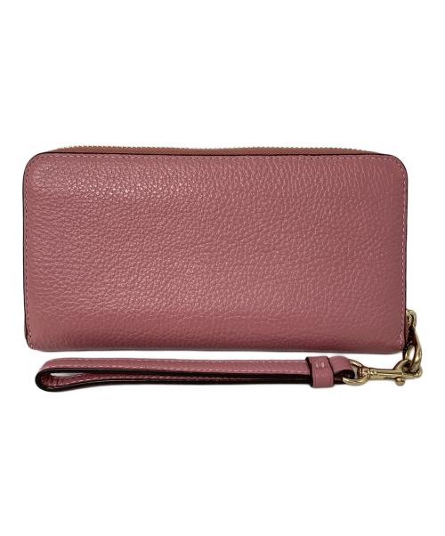 COACH（コーチ）COACH (コーチ) ラウンドファスナー長財布 ピンクの古着・服飾アイテム