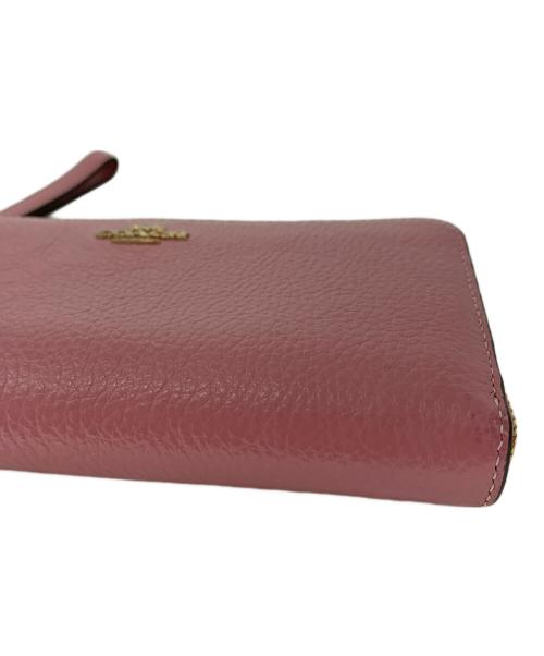 COACH（コーチ）COACH (コーチ) ラウンドファスナー長財布 ピンクの古着・服飾アイテム