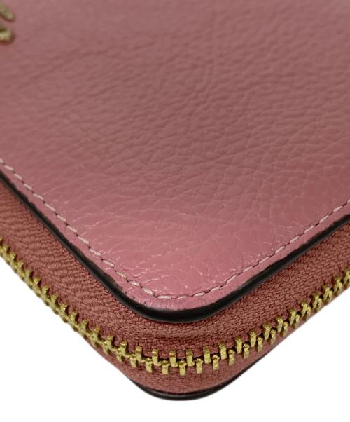 COACH（コーチ）COACH (コーチ) ラウンドファスナー長財布 ピンクの古着・服飾アイテム
