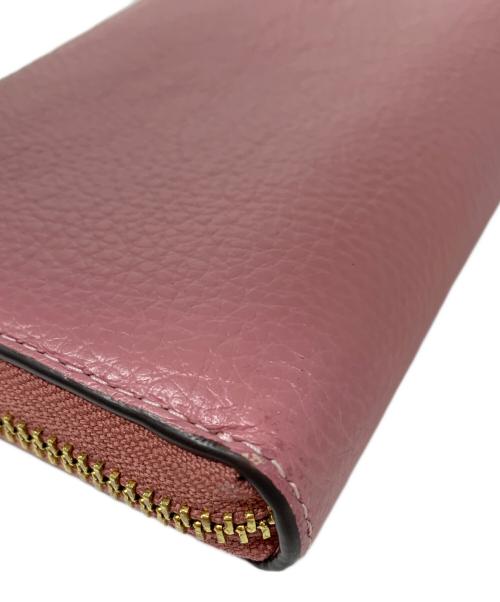 COACH（コーチ）COACH (コーチ) ラウンドファスナー長財布 ピンクの古着・服飾アイテム