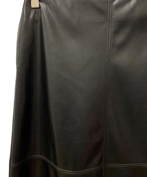Demi-Luxe Beams（デミルクス ビームス）Demi-Luxe BEAMS (デミルクス ビームス) フェイクレザースカート ブラック サイズ:L 未使用品の古着・服飾アイテム