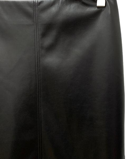 Demi-Luxe Beams（デミルクス ビームス）Demi-Luxe BEAMS (デミルクス ビームス) フェイクレザースカート ブラック サイズ:L 未使用品の古着・服飾アイテム