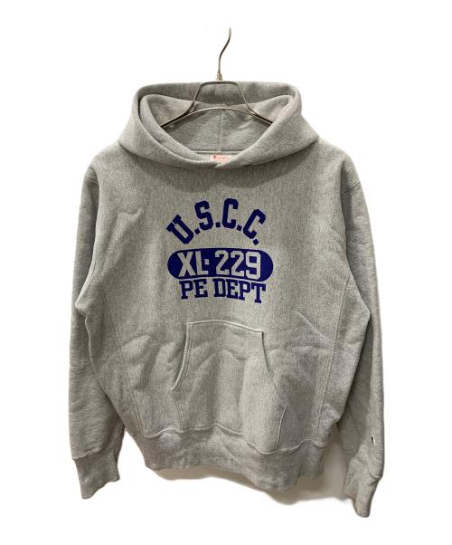 Champion REVERSE WEAVE（チャンピオン リバース ウィーブ）Champion REVERSE WEAVE (チャンピオン リバース ウィーブ) プルオーバーパーカー グレー サイズ:Lの古着・服飾アイテム