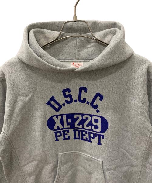 Champion REVERSE WEAVE（チャンピオン リバース ウィーブ）Champion REVERSE WEAVE (チャンピオン リバース ウィーブ) プルオーバーパーカー グレー サイズ:Lの古着・服飾アイテム