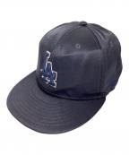 New Era×ロサンゼルス・ドジャースニューエラ×ロサンゼルス・ドジャース）の古着「59FIFTY キャップ」｜ブラック