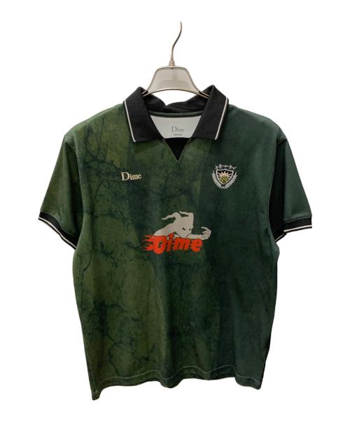 Dime（ダイム）Dime (ダイム) サッカーシャツ グリーン サイズ:Mの古着・服飾アイテム