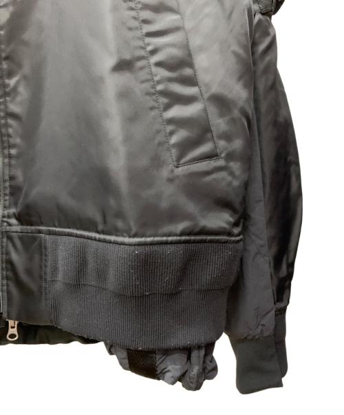 NIKE（ナイキ）NIKE (ナイキ) sacai (サカイ) Layered Bomber Jacket ブラック サイズ:Mの古着・服飾アイテム