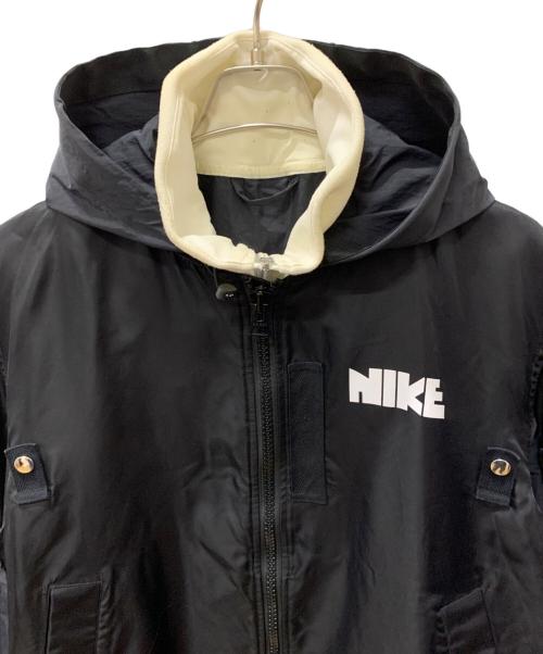 NIKE（ナイキ）NIKE (ナイキ) sacai (サカイ) Layered Bomber Jacket ブラック サイズ:Mの古着・服飾アイテム