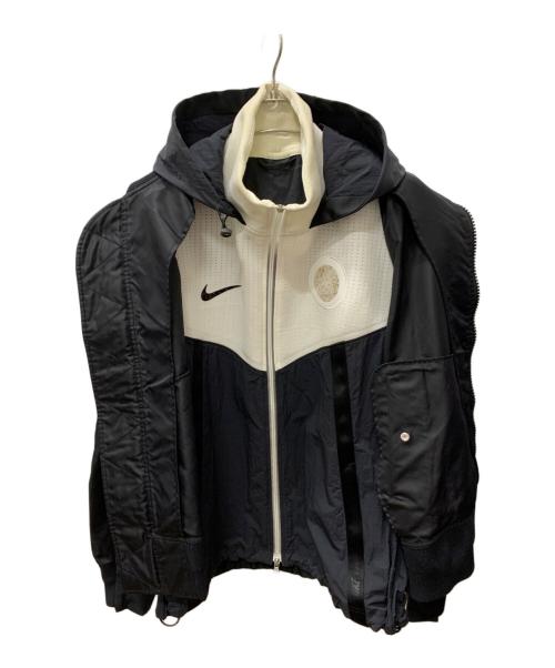 NIKE（ナイキ）NIKE (ナイキ) sacai (サカイ) Layered Bomber Jacket ブラック サイズ:Mの古着・服飾アイテム