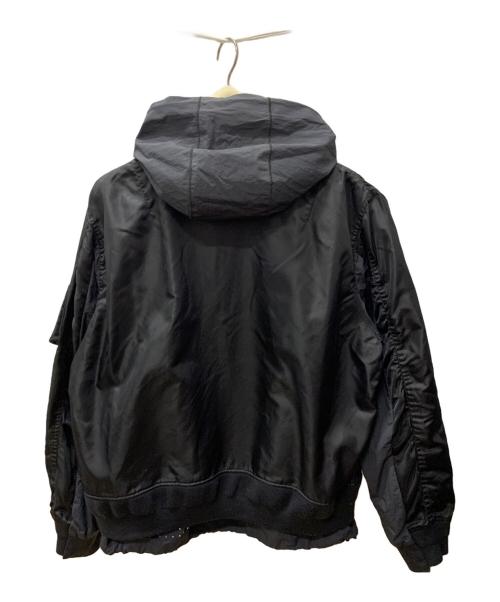 NIKE（ナイキ）NIKE (ナイキ) sacai (サカイ) Layered Bomber Jacket ブラック サイズ:Mの古着・服飾アイテム