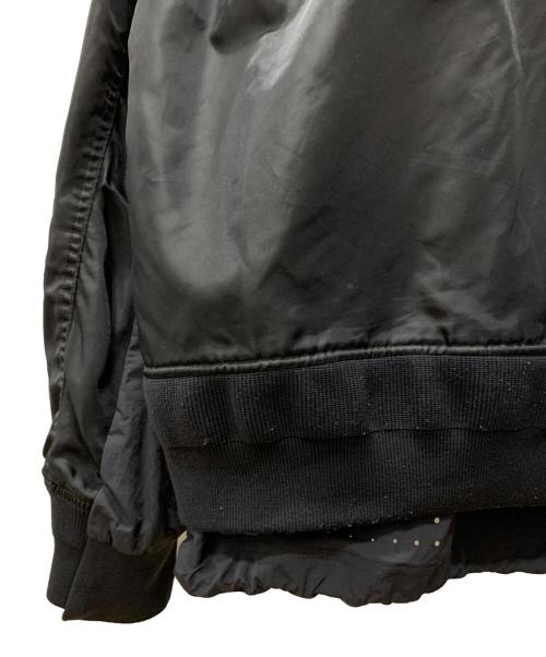 NIKE（ナイキ）NIKE (ナイキ) sacai (サカイ) Layered Bomber Jacket ブラック サイズ:Mの古着・服飾アイテム