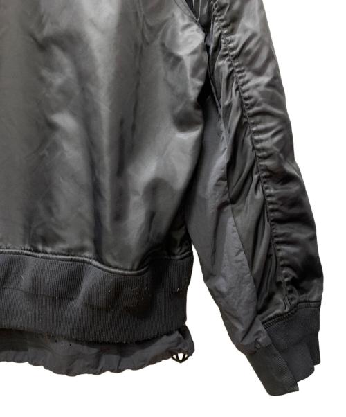 NIKE（ナイキ）NIKE (ナイキ) sacai (サカイ) Layered Bomber Jacket ブラック サイズ:Mの古着・服飾アイテム