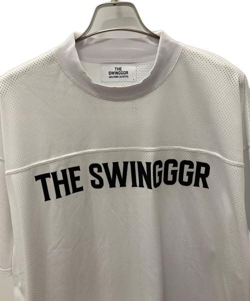 THE SWINGGGR（ザ スウィンガー）THE SWINGGGR (ザ スウィンガー) メッシュ モックネック Tシャツ ホワイト サイズ:3の古着・服飾アイテム
