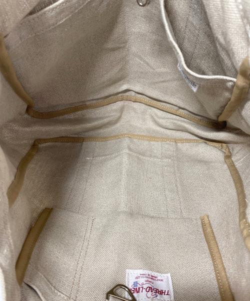 THREAD LINE（スレッドライン）THREAD LINE (スレッドライン) キャンバストートバッグ ベージュの古着・服飾アイテム