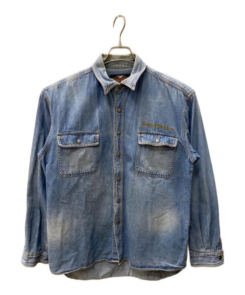 HARLEY-DAVIDSON（ハーレーダビッドソン）HARLEY-DAVIDSON (ハーレーダビッドソン) デニムジャケット ブルー サイズ:Mの古着・服飾アイテム