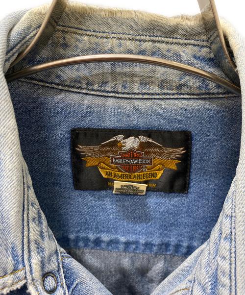 HARLEY-DAVIDSON（ハーレーダビッドソン）HARLEY-DAVIDSON (ハーレーダビッドソン) デニムジャケット ブルー サイズ:Mの古着・服飾アイテム