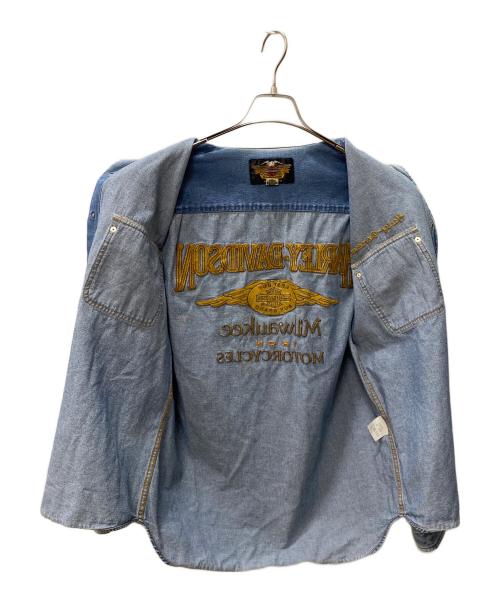 HARLEY-DAVIDSON（ハーレーダビッドソン）HARLEY-DAVIDSON (ハーレーダビッドソン) デニムジャケット ブルー サイズ:Mの古着・服飾アイテム