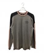 HARLEY-DAVIDSONハーレーダビッドソン）の古着「カラーブロック ロングスリーブ Tシャツ」｜グレー
