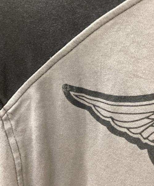HARLEY-DAVIDSON（ハーレーダビッドソン）HARLEY-DAVIDSON (ハーレーダビッドソン) カラーブロック ロングスリーブ Tシャツ グレー サイズ:Mの古着・服飾アイテム