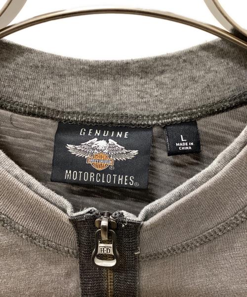 HARLEY-DAVIDSON（ハーレーダビッドソン）HARLEY-DAVIDSON (ハーレーダビッドソン) 長袖カットソー グレー サイズ:Lの古着・服飾アイテム