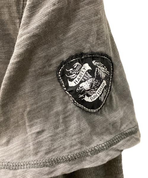 HARLEY-DAVIDSON（ハーレーダビッドソン）HARLEY-DAVIDSON (ハーレーダビッドソン) 長袖カットソー グレー サイズ:Lの古着・服飾アイテム