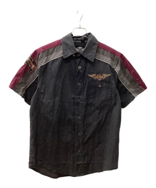 HARLEY-DAVIDSON（ハーレーダビッドソン）HARLEY-DAVIDSON (ハーレーダビッドソン) 半袖シャツ ブラック サイズ:Mの古着・服飾アイテム
