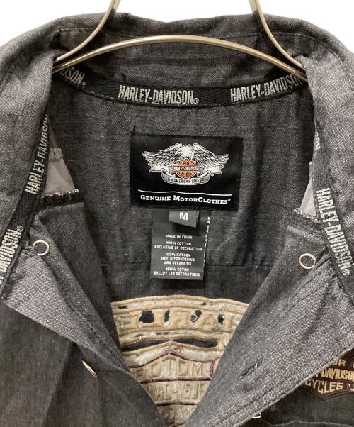 HARLEY-DAVIDSON（ハーレーダビッドソン）HARLEY-DAVIDSON (ハーレーダビッドソン) 半袖シャツ ブラック サイズ:Mの古着・服飾アイテム