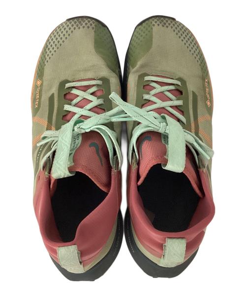 NIKE（ナイキ）NIKE (ナイキ) Nike React Pegasus Trail 4 Gore-Tex グリーン×レッド サイズ:28cmの古着・服飾アイテム