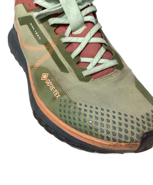 NIKE（ナイキ）NIKE (ナイキ) Nike React Pegasus Trail 4 Gore-Tex グリーン×レッド サイズ:28cmの古着・服飾アイテム