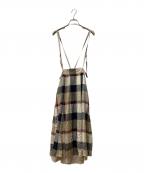 BLUE LABEL CRESTBRIDGEブルーレーベルクレストブリッジ）の古着「ノースリーブ・キャミソールワンピース」｜ベージュ