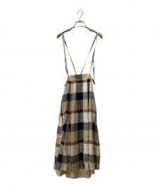 BLUE LABEL CRESTBRIDGE（ブルーレーベルクレストブリッジ）の古着「ノースリーブ・キャミソールワンピース」｜ベージュ