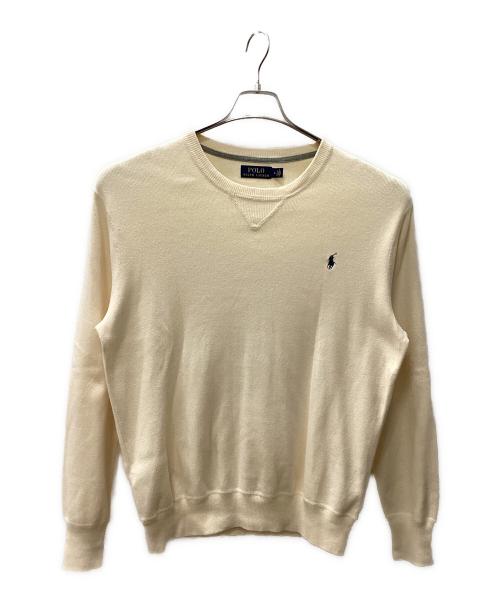POLO RALPH LAUREN（ポロ・ラルフローレン）POLO RALPH LAUREN (ポロ・ラルフローレン) 薄手ニット アイボリー サイズ:Mの古着・服飾アイテム