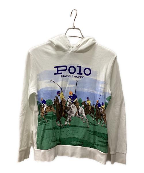 POLO RALPH LAUREN（ポロ・ラルフローレン）POLO RALPH LAUREN (ポロ・ラルフローレン) プルオーバーパーカー ホワイト サイズ:Lの古着・服飾アイテム