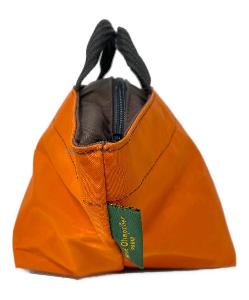 Herve Chapelier（エルベシャプリエ）Herve Chapelier (エルベシャプリエ) ミニハンドバッグ ブラウン×オレンジの古着・服飾アイテム