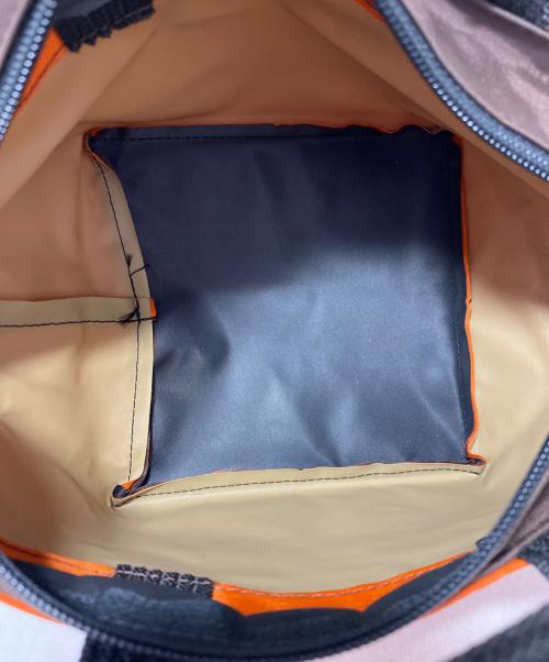 Herve Chapelier（エルベシャプリエ）Herve Chapelier (エルベシャプリエ) ミニハンドバッグ ブラウン×オレンジの古着・服飾アイテム