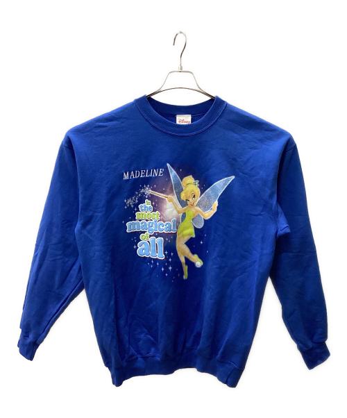 DISNEY（ディズニー）Disney (ディズニー) ティンカーベル スウェット ブルー サイズ:Mの古着・服飾アイテム
