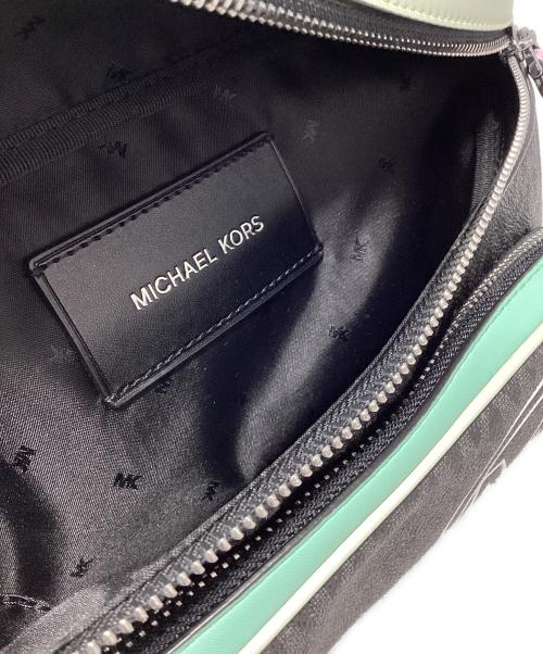MICHAEL KORS（マイケルコース）MICHAEL KORS (マイケルコース) ジェットセット MKシグネチャー ウエストバッグ ブラックの古着・服飾アイテム