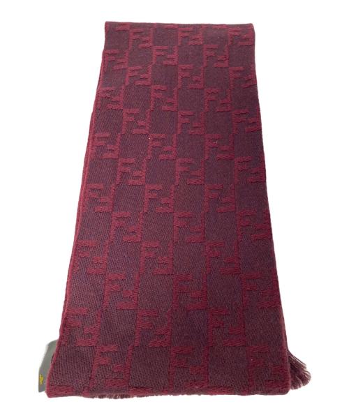 FENDI（フェンディ）FENDI (フェンディ) ウールマフラー バーガンディーの古着・服飾アイテム