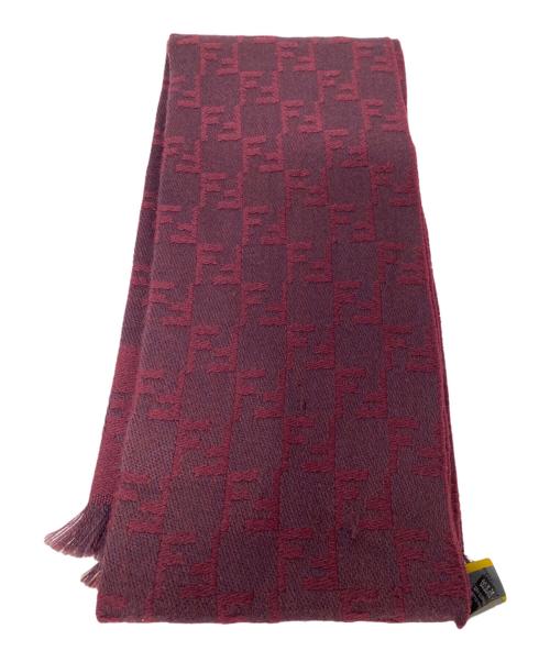 FENDI（フェンディ）FENDI (フェンディ) ウールマフラー バーガンディーの古着・服飾アイテム