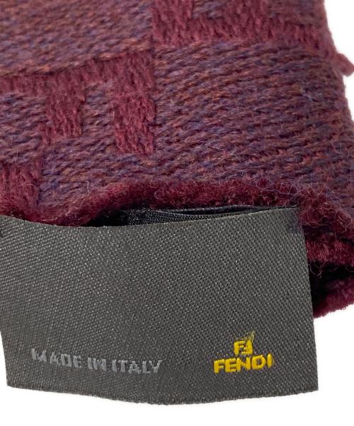 FENDI（フェンディ）FENDI (フェンディ) ウールマフラー バーガンディーの古着・服飾アイテム
