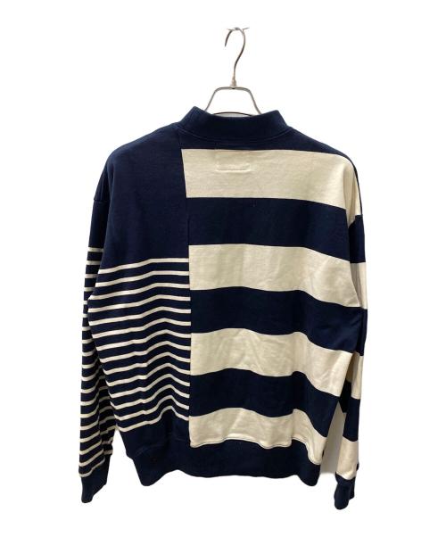 nanamica（ナナミカ）nanamica (ナナミカ) 厚手ニット ネイビー×ベージュ サイズ:Lの古着・服飾アイテム