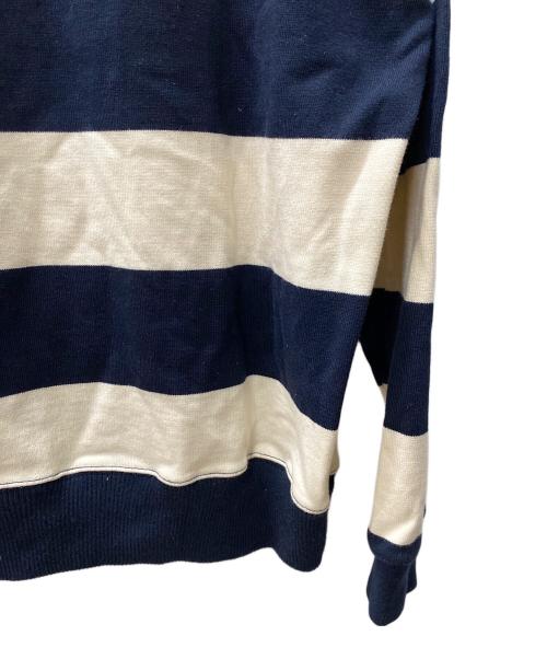nanamica（ナナミカ）nanamica (ナナミカ) 厚手ニット ネイビー×ベージュ サイズ:Lの古着・服飾アイテム