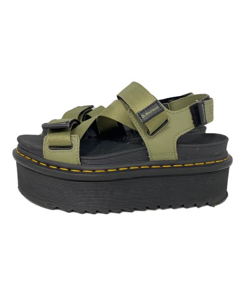 Dr.Martens（ドクターマーチン）Dr.Martens (ドクターマーチン) 厚底サンダル グリーン サイズ:25cmの古着・服飾アイテム