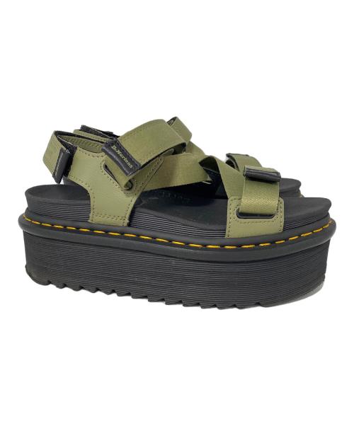 Dr.Martens（ドクターマーチン）Dr.Martens (ドクターマーチン) 厚底サンダル グリーン サイズ:25cmの古着・服飾アイテム