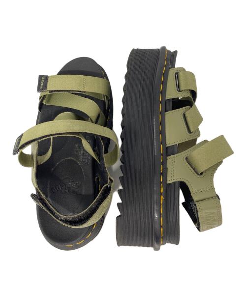 Dr.Martens（ドクターマーチン）Dr.Martens (ドクターマーチン) 厚底サンダル グリーン サイズ:25cmの古着・服飾アイテム