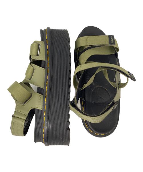 Dr.Martens（ドクターマーチン）Dr.Martens (ドクターマーチン) 厚底サンダル グリーン サイズ:25cmの古着・服飾アイテム