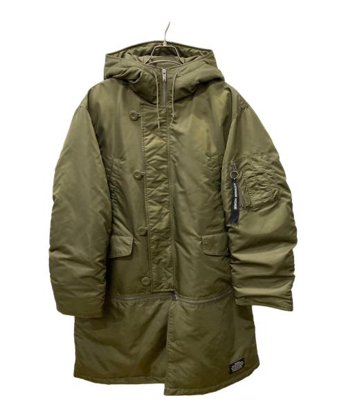 GU（ジーユー）GU (ジーユー) UNDERCOVER (アンダーカバー) ヒートパデッドコンバーチブルコート オリーブ サイズ:XLの古着・服飾アイテム