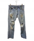 LEVI'Sリーバイス）の古着「ダメージデニムパンツ」｜ブルー