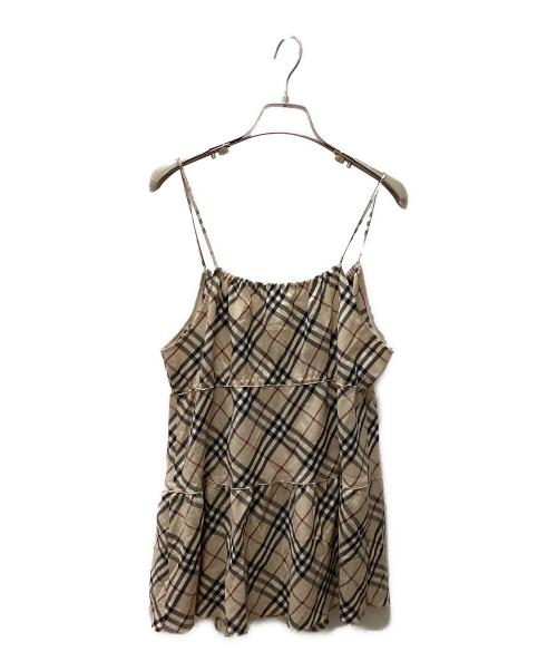 BURBERRY BLUE LABEL（バーバリー ブルー レーベル）BURBERRY BLUE LABEL (バーバリー ブルー レーベル) キャミソール ブラウン サイズ:38の古着・服飾アイテム