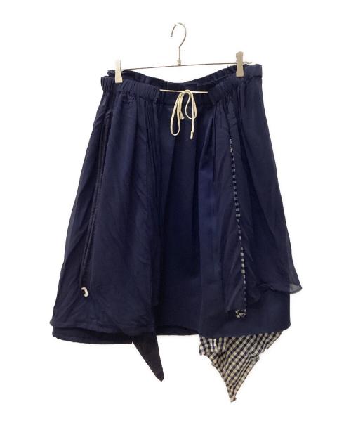 COMME des GARCONS（コムデギャルソン）COMME des GARCONS (コムデギャルソン) ドッキングスカート ネイビー サイズ:Sの古着・服飾アイテム
